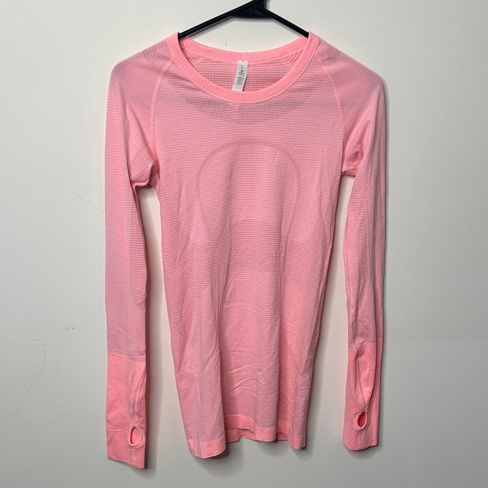 Lululemon Pink Long Sleeve Athletic Top